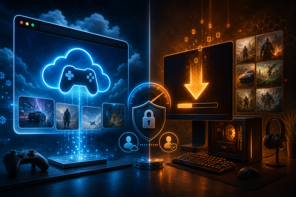Browser game and downloaded game formats compared side by side