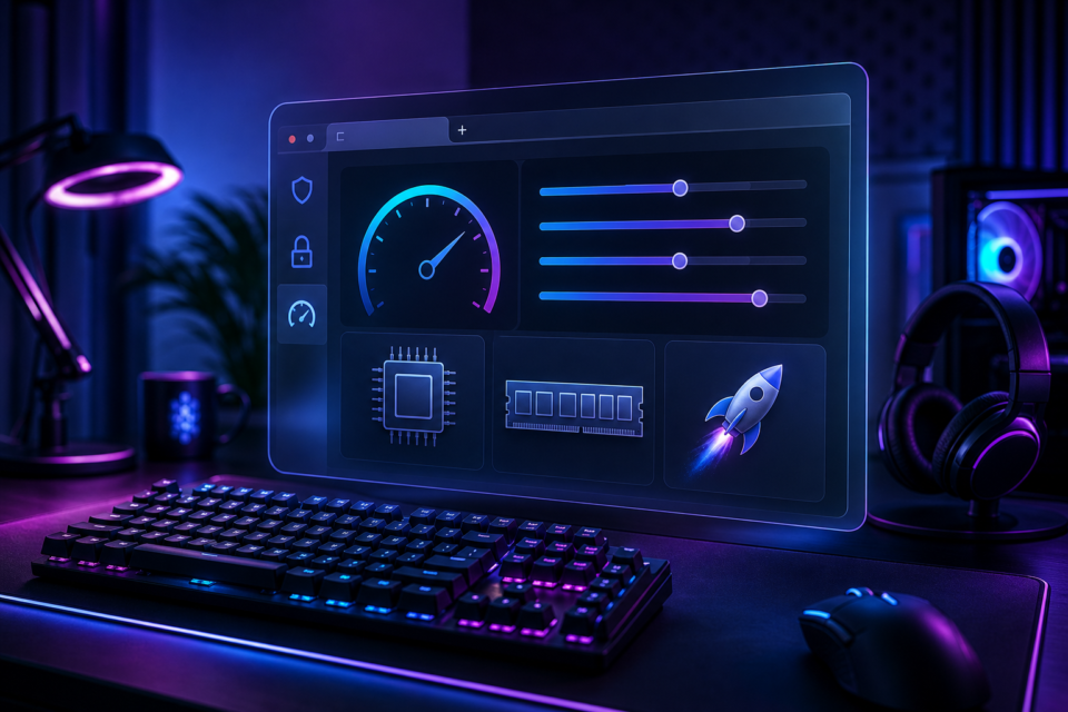 Performance controls on a browser gaming setup